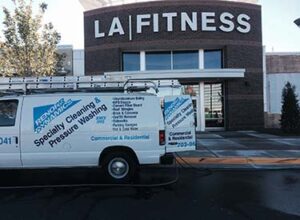 Renorr Dynamics van on pressure washing project in Springfield VA